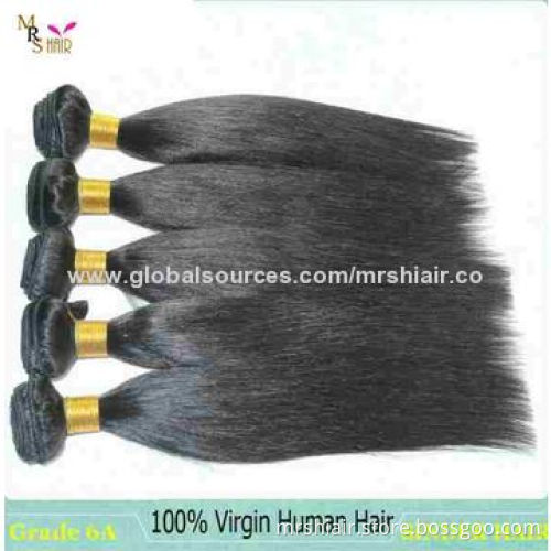 22" Human Hair Weave Extensions, Natural Black Peruvian Hair